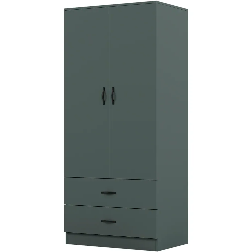 Riano 2 Door 2 Drawer Wardrobe - Green