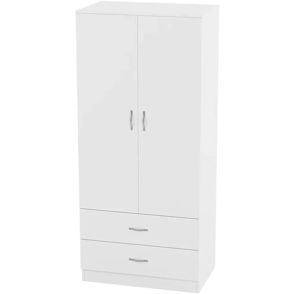 Riano 2 Door 2 Drawer Wardrobe - White