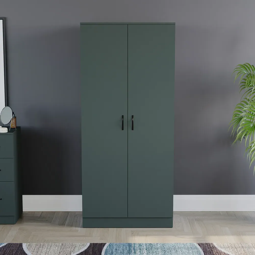 Riano 2 Door Wardrobe - Green
