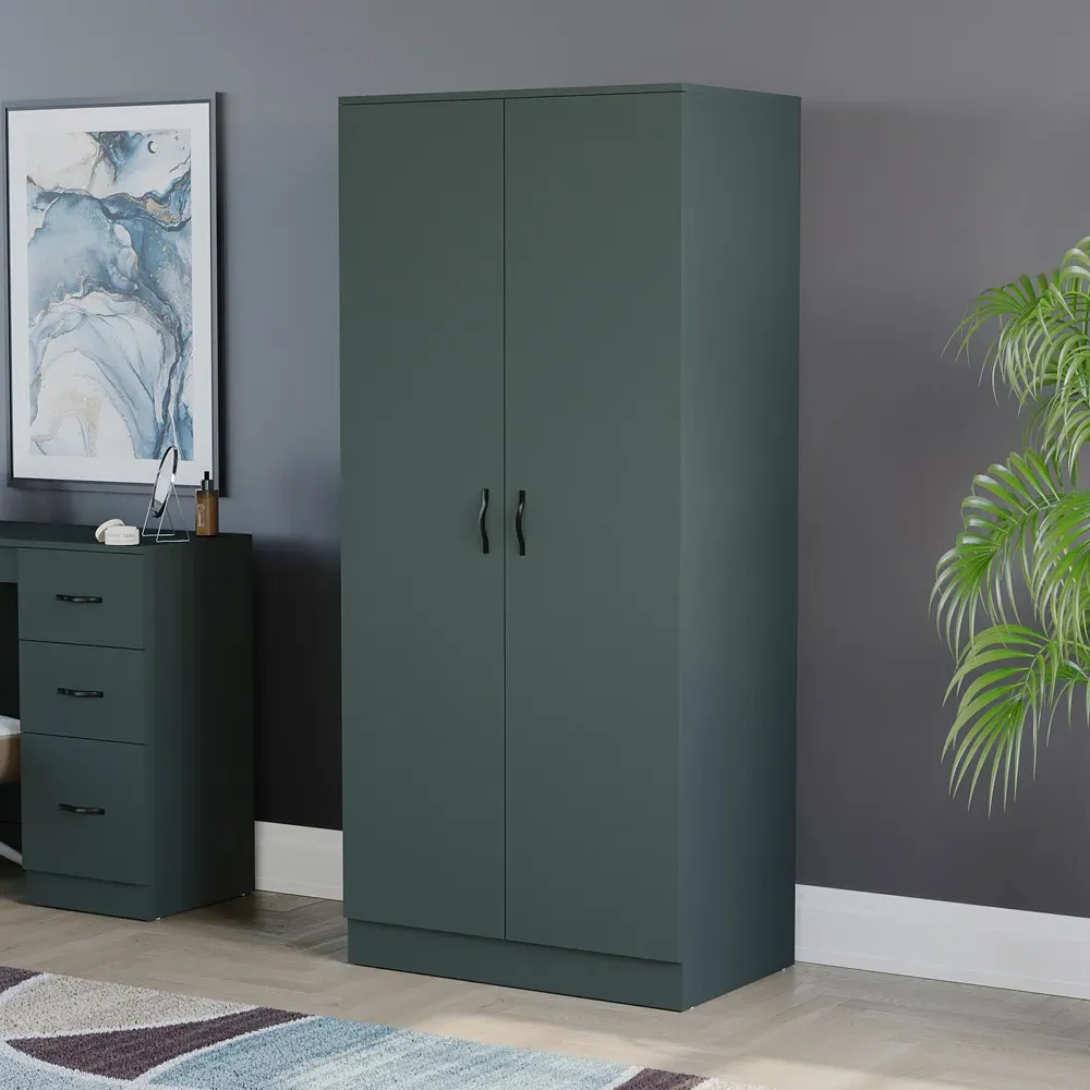 Riano 2 Door Wardrobe - Green