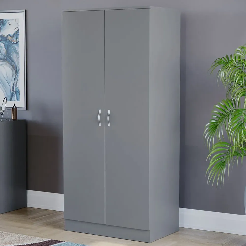 Riano 2 Door Wardrobe - Grey