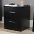 Riano 2 Drawer Bedside Table - Black