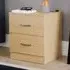 Riano 2 Drawer Bedside Table - Brown, Pine