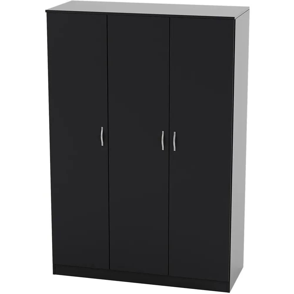 Riano 3 Door Wardrobe - Black