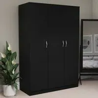 Riano 3 Door Wardrobe - Black
