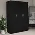 Riano 3 Door Wardrobe - Black