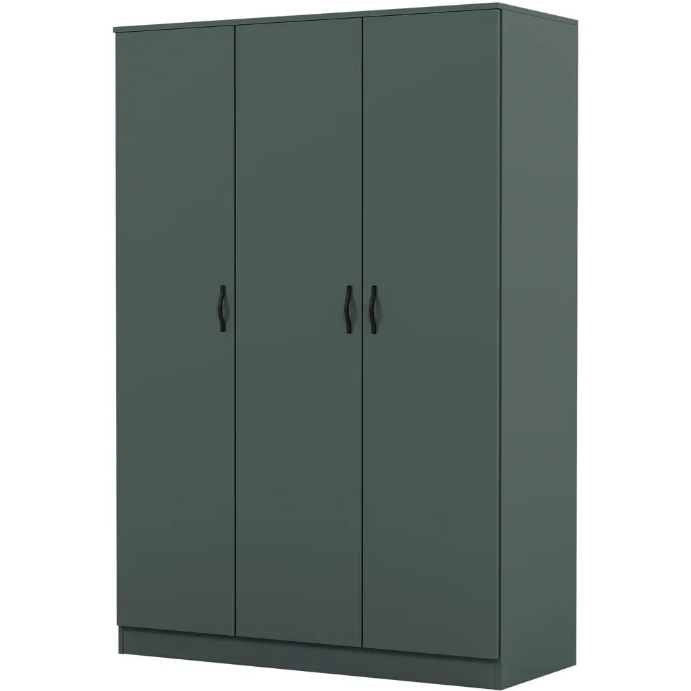 Riano 3 Door Wardrobe - Green