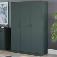 Riano 3 Door Wardrobe - Green