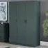 Riano 3 Door Wardrobe - Green