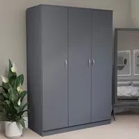 Riano 3 Door Wardrobe - Grey