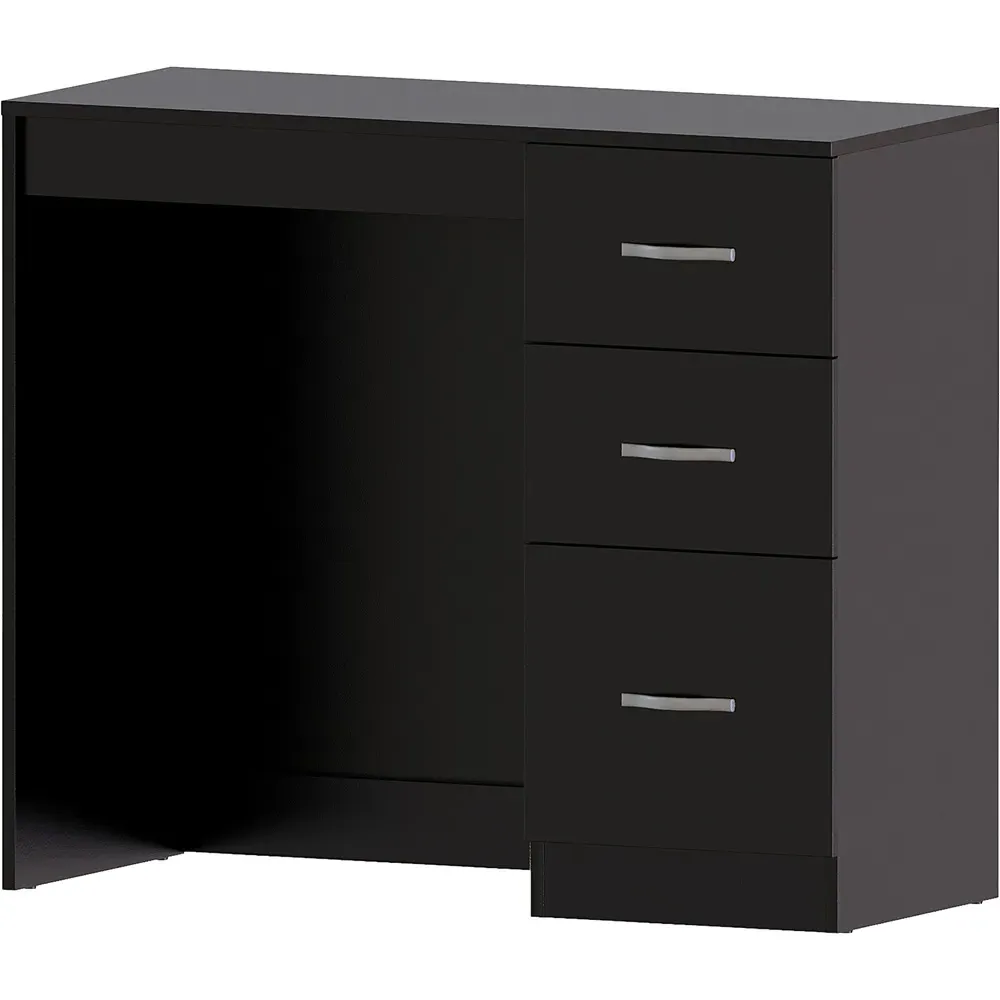Riano 3 Drawer Dressing Table - Black