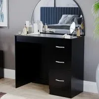 Riano 3 Drawer Dressing Table - Black