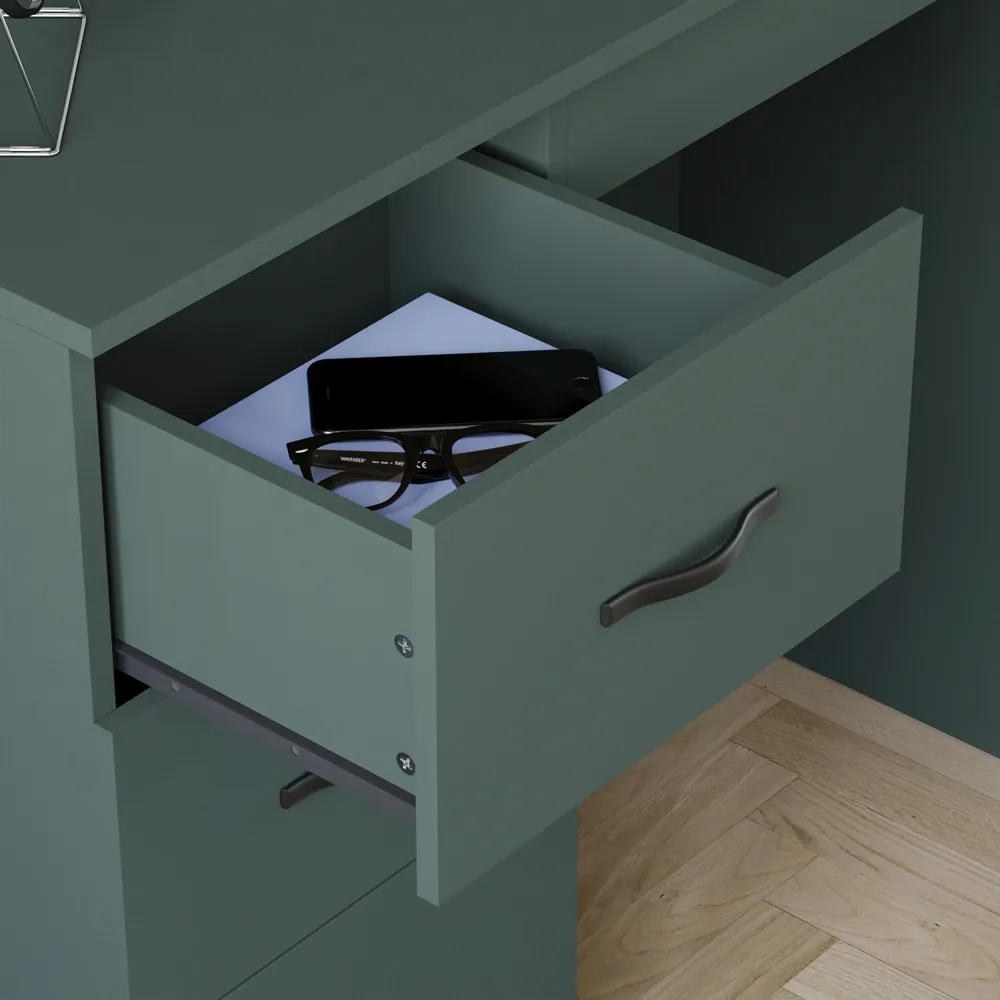 Riano 3 Drawer Dressing Table - Green