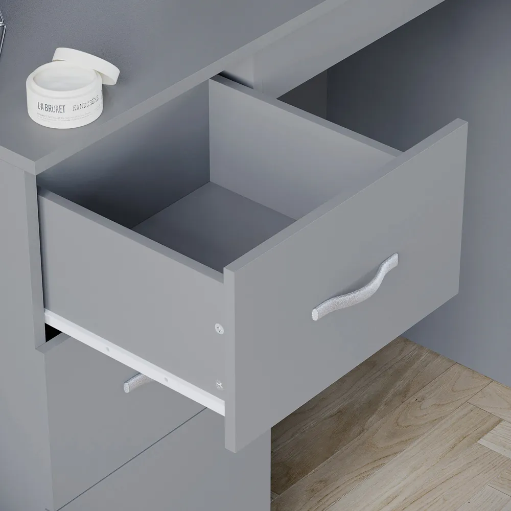 Riano 3 Drawer Dressing Table - Grey