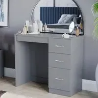 Riano 3 Drawer Dressing Table - Grey