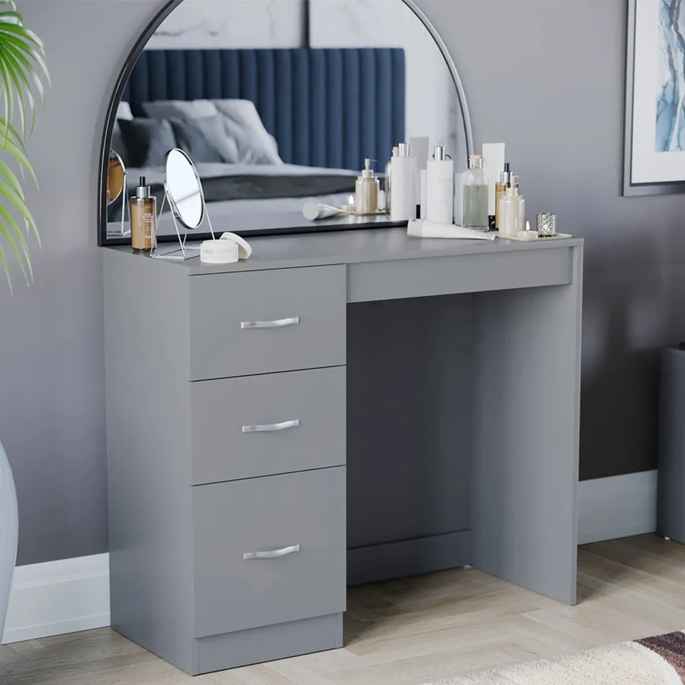 Riano 3 Drawer Dressing Table - Grey