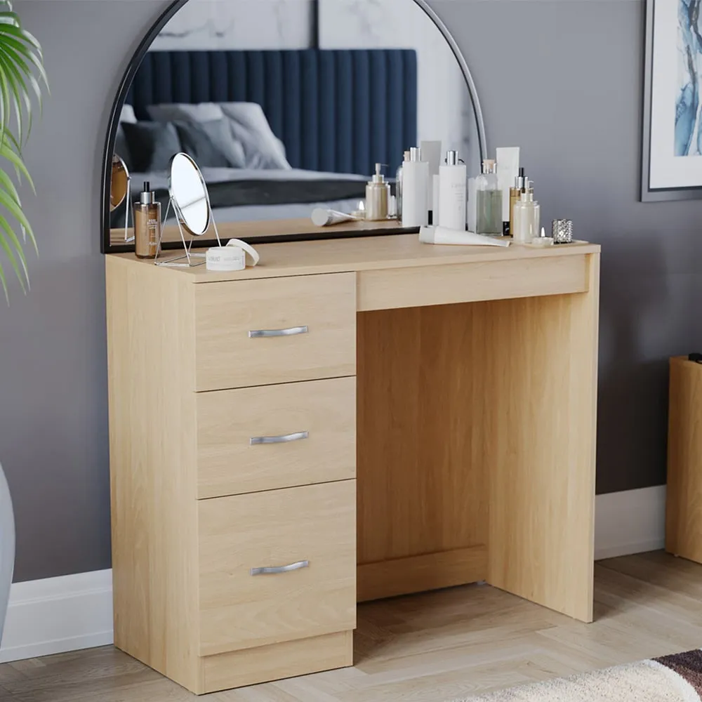 Riano 3 Drawer Dressing Table - Pine image