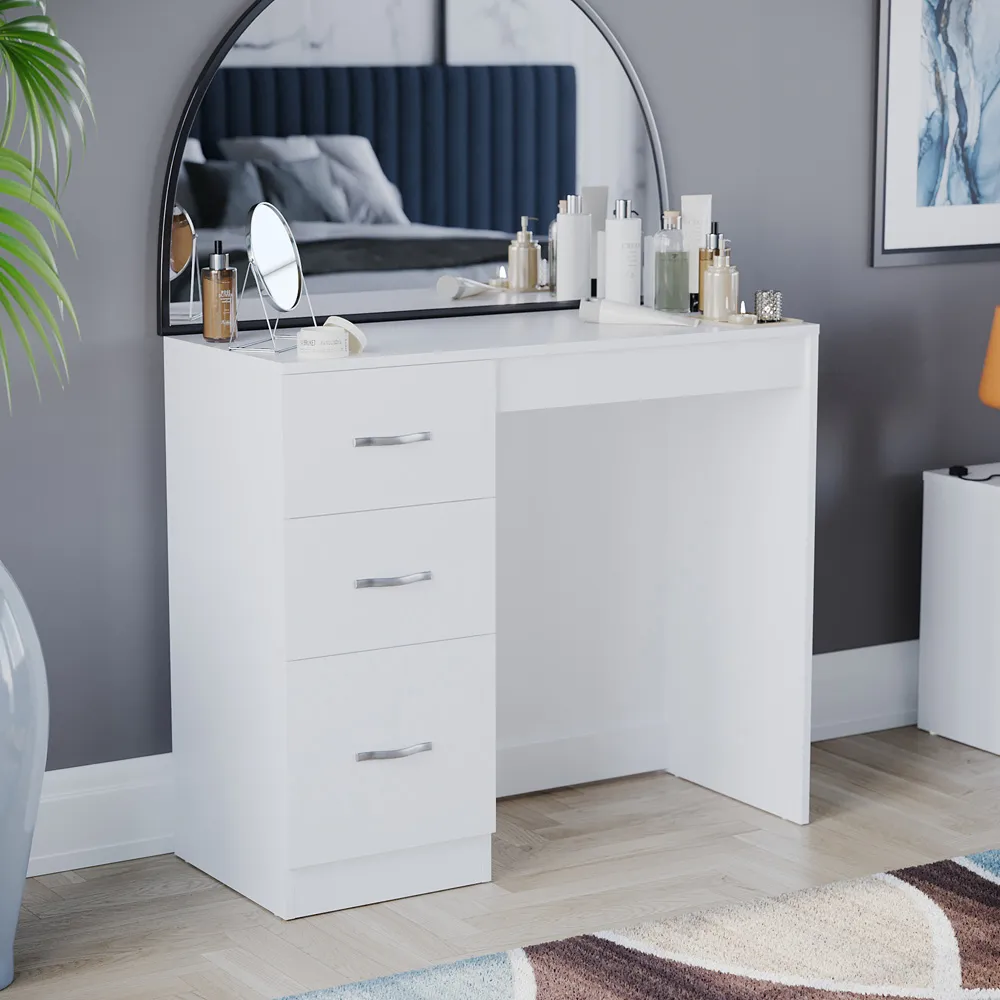 Riano 3 Drawer Dressing Table - White