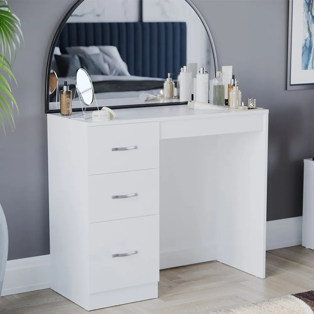 Riano 3 Drawer Dressing Table - White