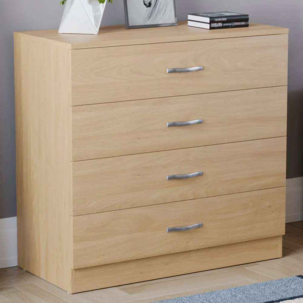 Riano 4 Drawer Chest of Drawers - Brown, Pine image