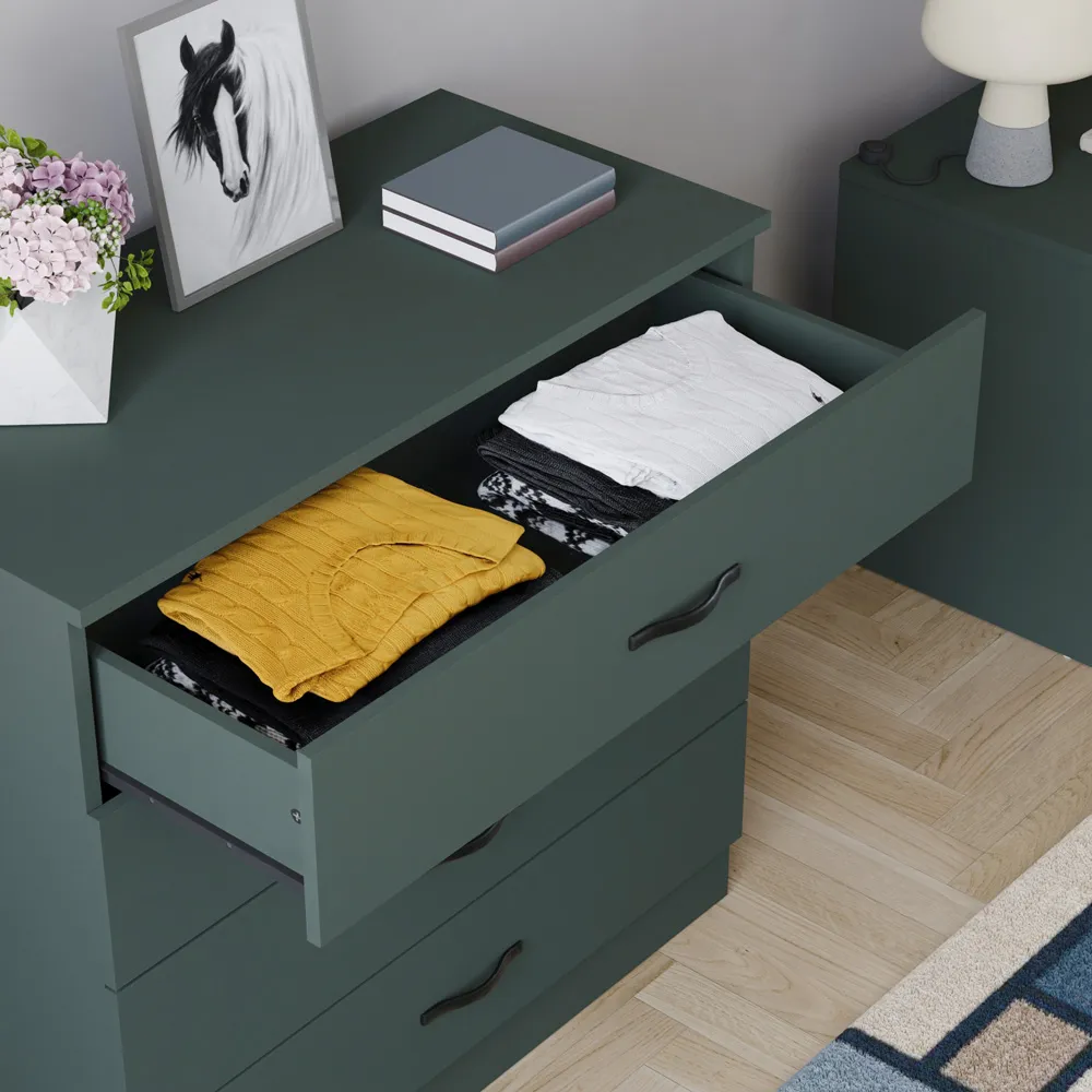 Riano 4 Drawer Chest of Drawers - Green