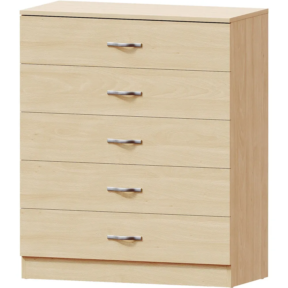 Riano 5 Drawer Chest of Drawers - Brown, Pine