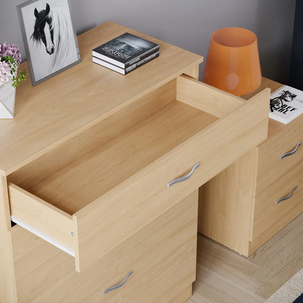 Riano 5 Drawer Chest of Drawers - Brown, Pine