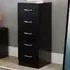 Riano 5 Drawer Narrow Chest of Drawers - Black