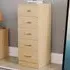 Riano 5 Drawer Narrow Chest of Drawers - Brown, Pine