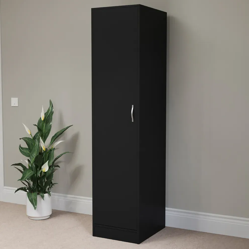 Riano Single Door Wardrobe - Black image