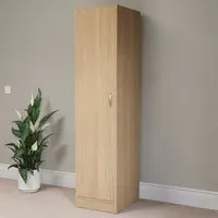 Riano Single Door Wardrobe - Brown, Pine