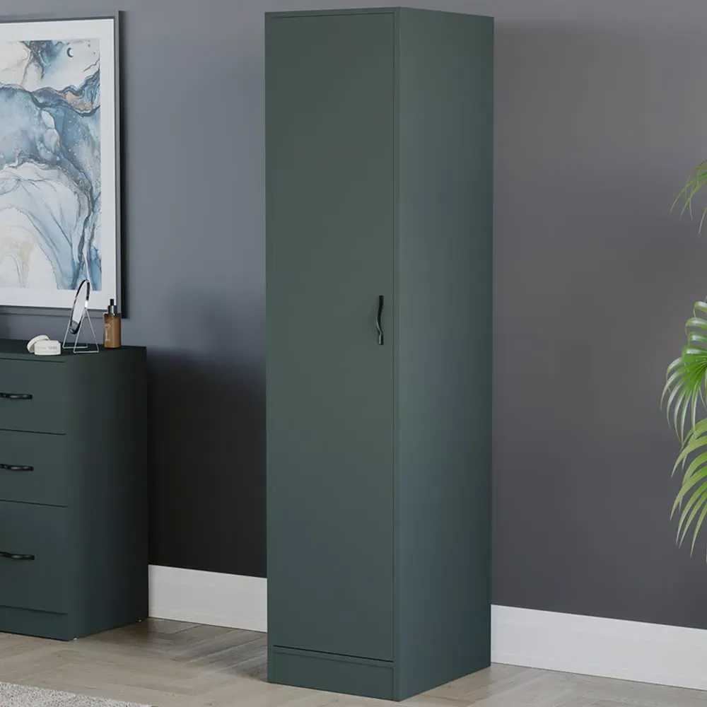 Riano Single Door Wardrobe - Green image
