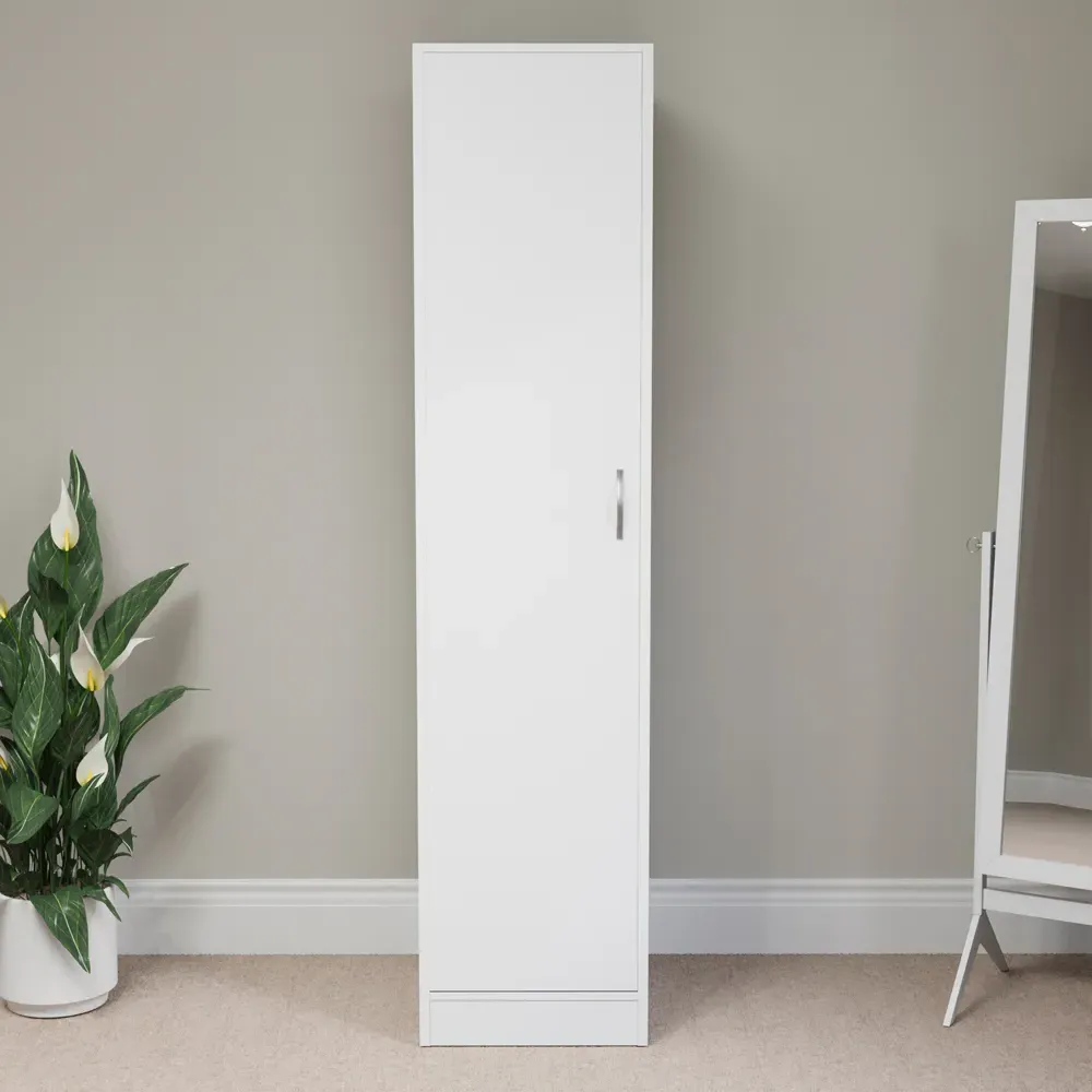 Riano Single Door Wardrobe - White