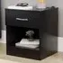 Riano Single Drawer Bedside Table - Black