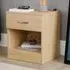 Riano Single Drawer Bedside Table - Brown, Pine