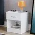 Riano Single Drawer Bedside Table - White