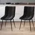 Richton Set of 2 Dining Chairs - Black, Velvet
