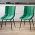 Richton Set of 2 Dining Chairs - Green, Velvet
