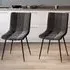 Richton Set of 2 Dining Chairs - Grey, Velvet