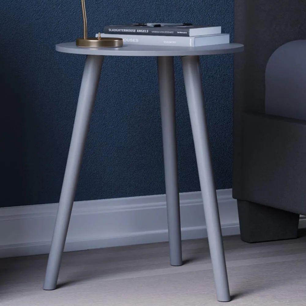 Round Side Table - Grey, MDF
