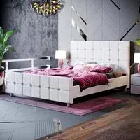 Valentina King Size Bed Frame - Grey, Velvet