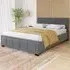 Vanita Double Bed Frame - Dark Grey, Linen