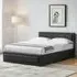 Vanita Double Ottoman Bed - Dark Grey, Linen