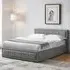 Vanita Double Ottoman Bed - Light Grey, Linen