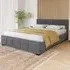 Vanita King Size Bed Frame - Dark Grey, Linen