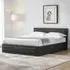 Vanita King Size Ottoman Bed - Dark Grey, Linen