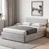 Veronica Double Ottoman Bed with Storage - Silver, Velvet