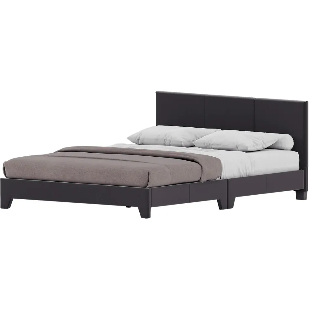 Victoria King Size Bed Frame - Dark Grey, Linen