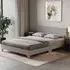 Victoria King Size Bed Frame - Light Grey, Linen