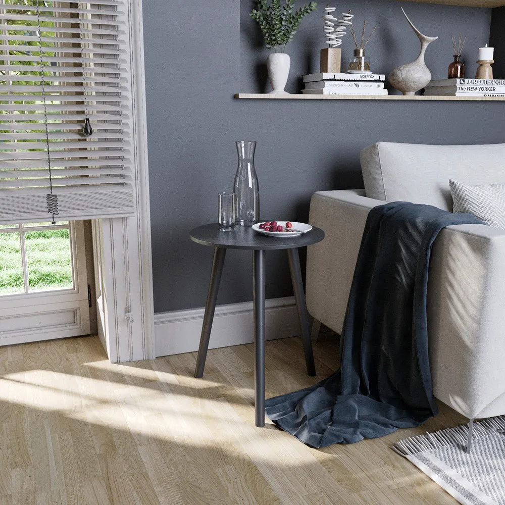 Vida Designs Round Side Table - Black